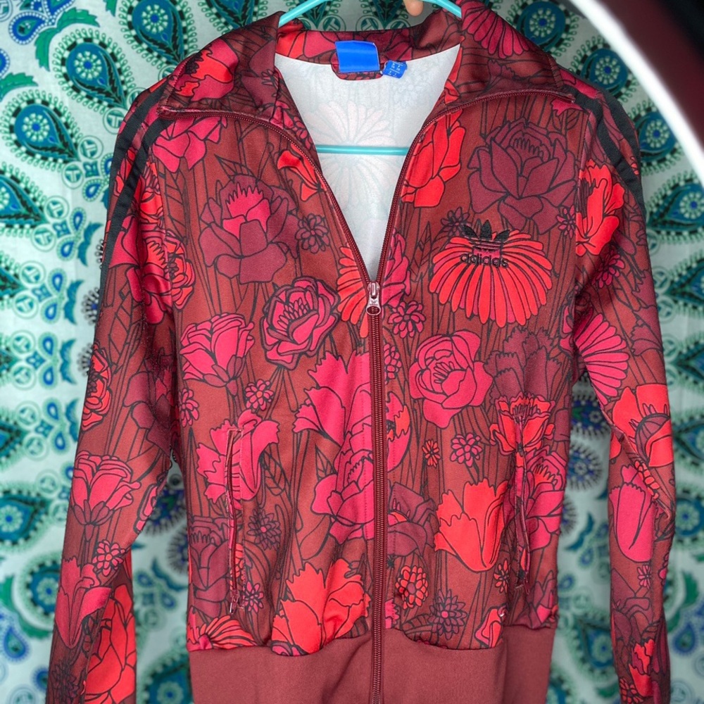 Red adidas jacket